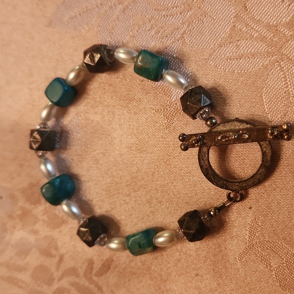 Alex and Ani moon cz bangle and toggle bead bracelets - Picture 2 of 3